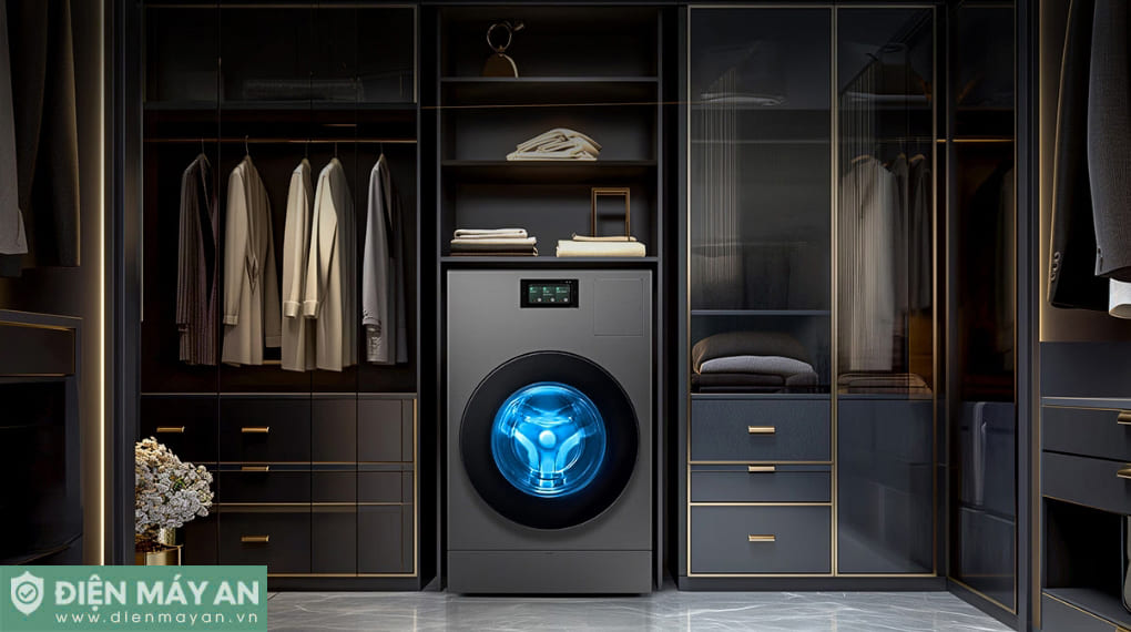 Máy giặt sấy Samsung AI Combo Heatpump Inverter giặt 25 kg - sấy 15 kg WD25DB8995BZSV